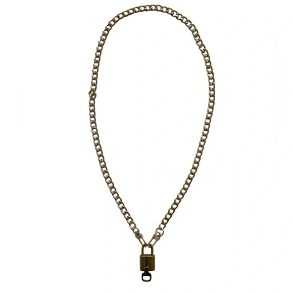 Louis Vuitton Gold Lock & Key #300 w NEW Aftermath Chain 32” - Picture 7 of 8